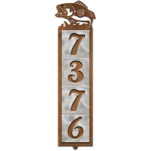 605004 - Bass Design 4-Digit Vertical Tile House Numbers