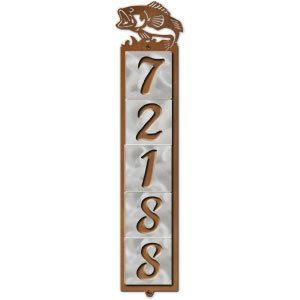 605005 - Bass Design 5-Digit Vertical Tile House Numbers
