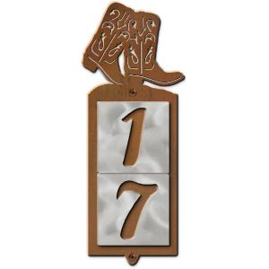 605032 - Boots Design 2-Digit Vertical Tile Apartment Numbers
