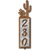 605043 - Cactus Motif One-Number Metal Address Sign