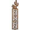 605044 - Cactus Motif One-Number Metal Address Sign