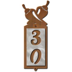 605072 - Chilies Design 2-Digit Vertical Tile Apartment Numbers