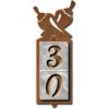 605072 - Chili Peppers Motif One-Number Metal Address Sign