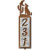 605093 - Howling Coyote Motif One-Number Metal Address Sign