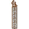 605095 - Howling Coyote Motif One-Number Metal Address Sign