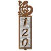 605103 - C-Shaped Lizard Motif One-Number Metal Address Sign