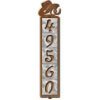 605335 - Hat and Horseshoes Motif One-Number Metal Address Sign