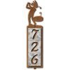 605373 - Kokopelli Golfer Motif One-Number Metal Address Sign