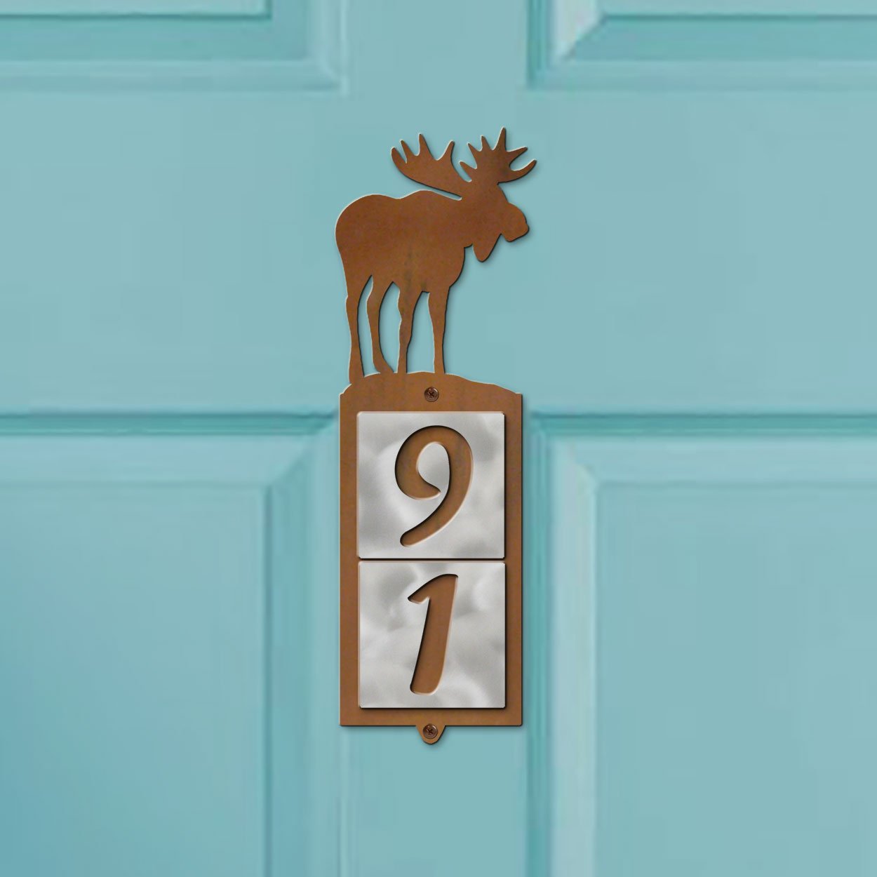 605392 - Moose Design 2-Digit Vertical Tile Apartment Numbers