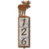 605393 - Moose Motif One-Number Metal Address Sign