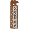 606025 - Bear Tracks Motif One-Number Metal Address Sign