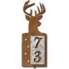 606122 - Deer Tracks Motif One-Number Metal Address Sign