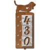 606143 - Basset Hound Motif One-Number Metal Address Sign