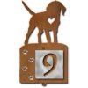 606151 - Beagle Motif One-Number Metal Address Sign