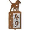 606152 - Beagle Motif One-Number Metal Address Sign