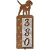 606153 - Beagle Motif One-Number Metal Address Sign