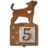606171 - Chihuahua Motif One-Number Metal Address Sign