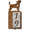 606172 - Chihuahua Motif One-Number Metal Address Sign