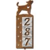 606173 - Chihuahua Motif One-Number Metal Address Sign
