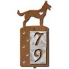 606222 - German Shepherd Motif One-Number Metal Address Sign