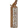 606235 - Golden Retriever Motif One-Number Metal Address Sign