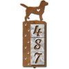 606263 - Labrador Retriever Motif One-Number Metal Address Sign