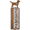 606264 - Labrador Retriever Motif One-Number Metal Address Sign