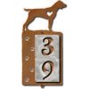 606282 - German Shorthaired Pointer Motif One-Number Metal Address Sign