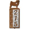 606303 - Pug Motif One-Number Metal Address Sign
