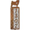 606304 - Pug Motif One-Number Metal Address Sign