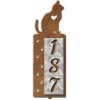 606363 - Cat Prints Motif One-Number Metal Address Sign