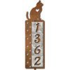 606364 - Cat Prints Motif One-Number Metal Address Sign