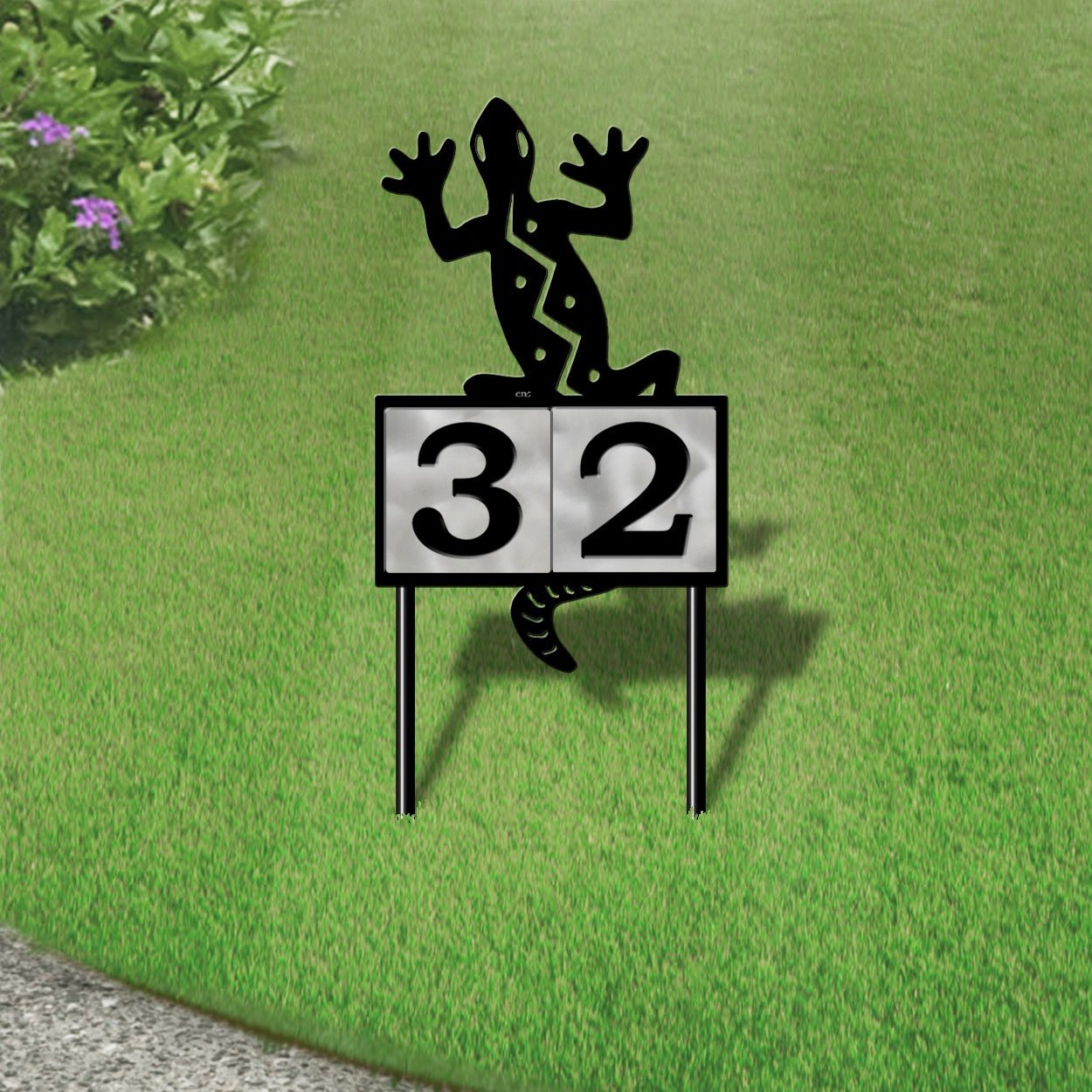 610232 - S-Gecko 2-Digit Horizontal 6in Tiles Yard Sign