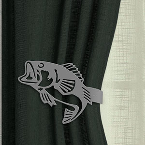 614502 - Fishing Theme Drapery Tie Back Hook - Bass Design