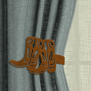 614504 - Western Theme Drapery Tie Back Hook - Boots Design