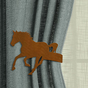 614517 - Western Theme Drapery Tie Back Hook - Horse Design
