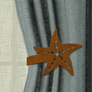 614532 - Seashore Theme Drapery Tie Back Hook - Starfish Design