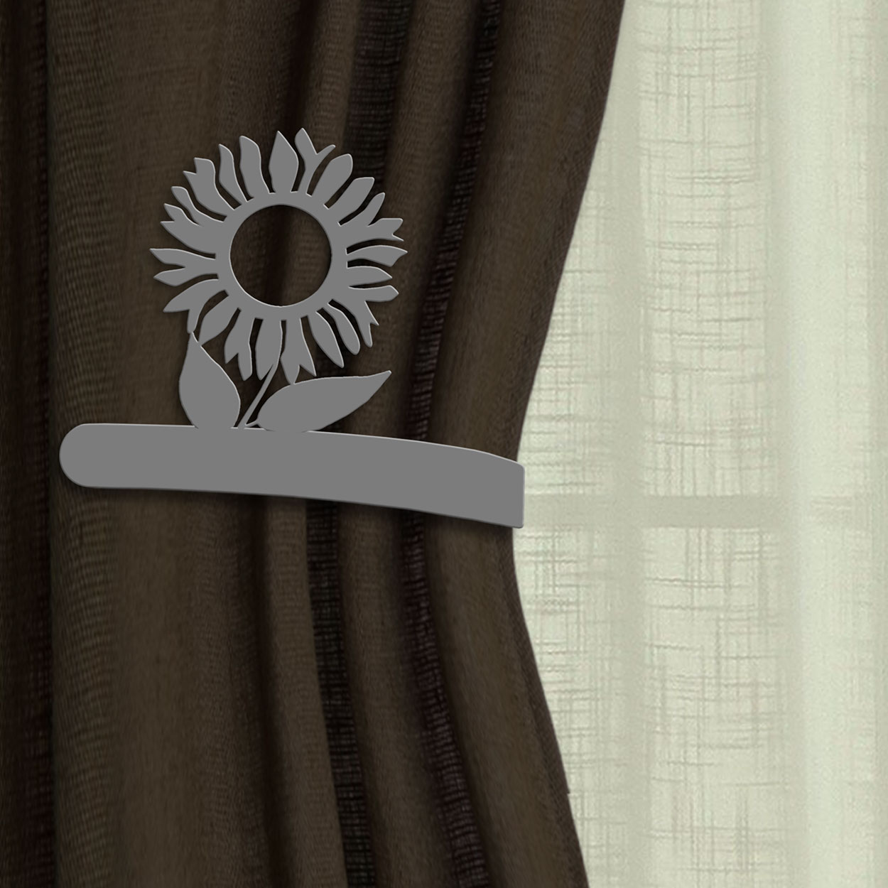 614534 - Drapery Tie Back Hook - Sunflower - Choose L or R and Color