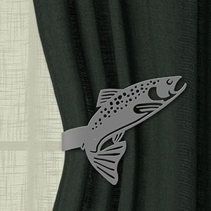 614536 - Fishing Theme Drapery Tie Back Hook - Trout Design