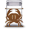 620022R - Crab 1.5-Quart Glass and Metal Kitchen Canister in Rust Patina
