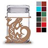 620052 - Gecko 1.5-Quart Glass and Metal Kitchen Canister - Choose Color