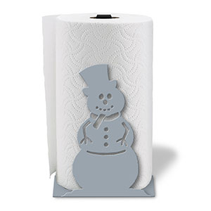 621064 - Holiday Top Hat Snowman Design Metal Paper Towel Holder