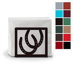 621112 - Horseshoes Metal Napkin or Letter Holder - Choose Color
