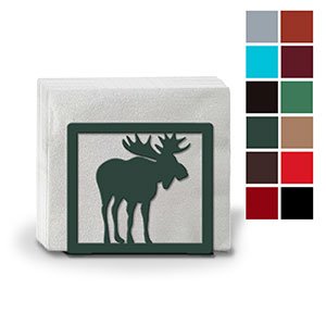621116 - Moose and Trees Metal Napkin Holder - Choose Color
