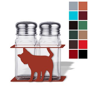 621305 - Curious Cat Metal Salt and Pepper Set - Choose Color