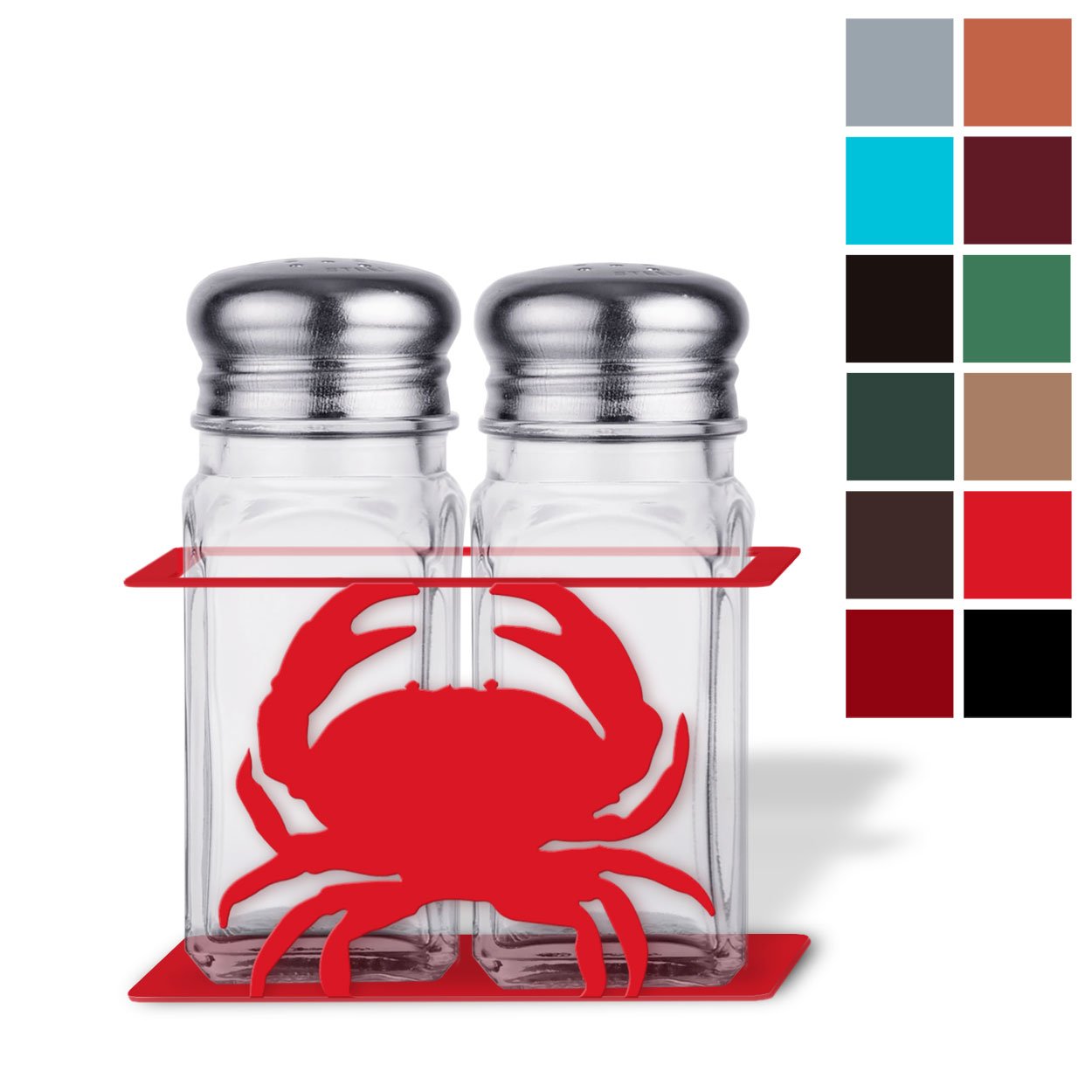 621309 - Crab Metal Salt and Pepper Shaker Set - Choose Color