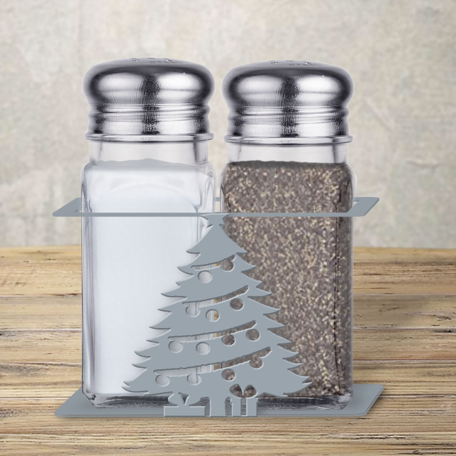 621362 - Holiday Theme Christmas Tree Design Salt and Pepper Set