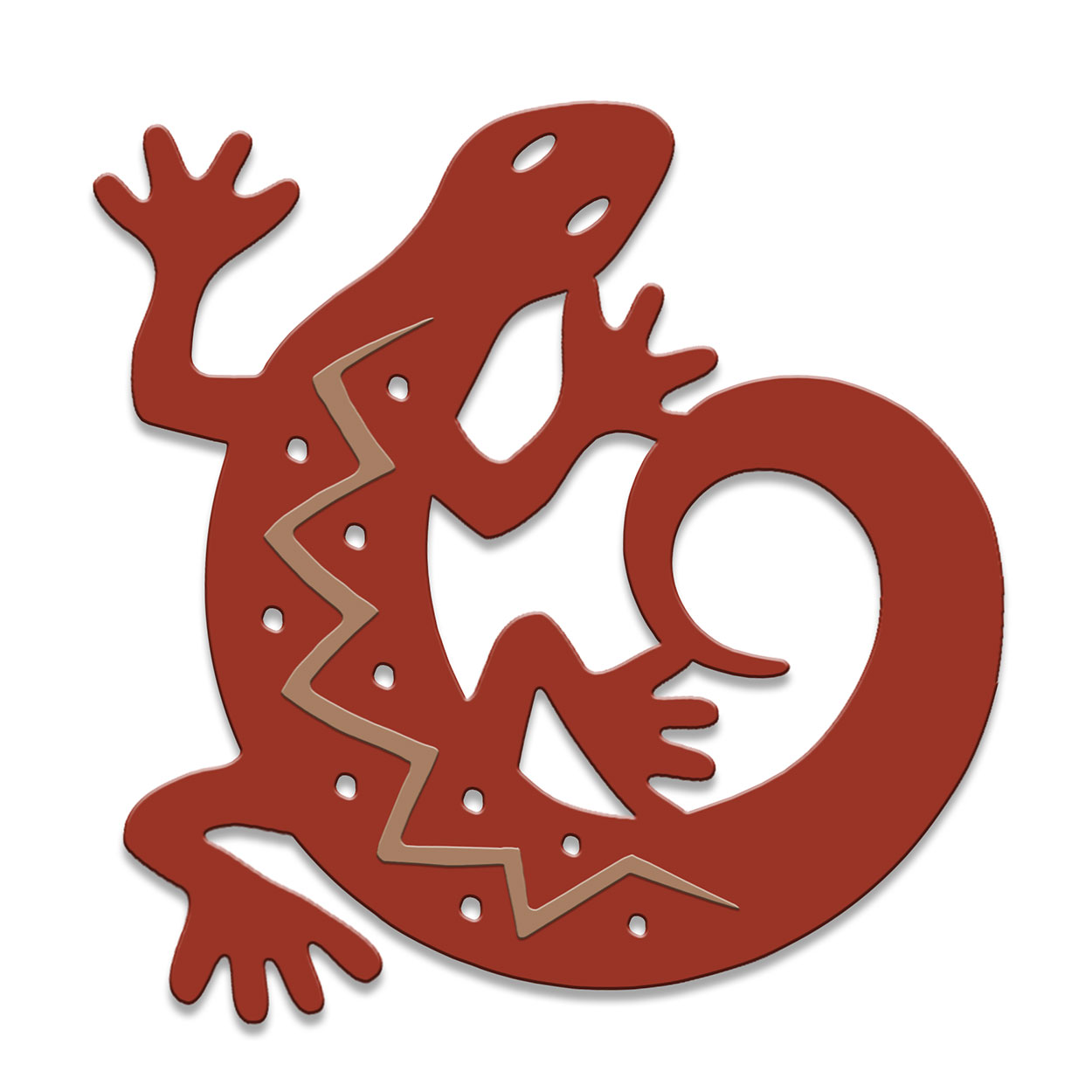 622004 - Gallery Collection 36in Paprika Lizard Metal Wall Art