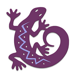 622011 - Gallery Collection 36in Purple Gecko Metal Wall Art