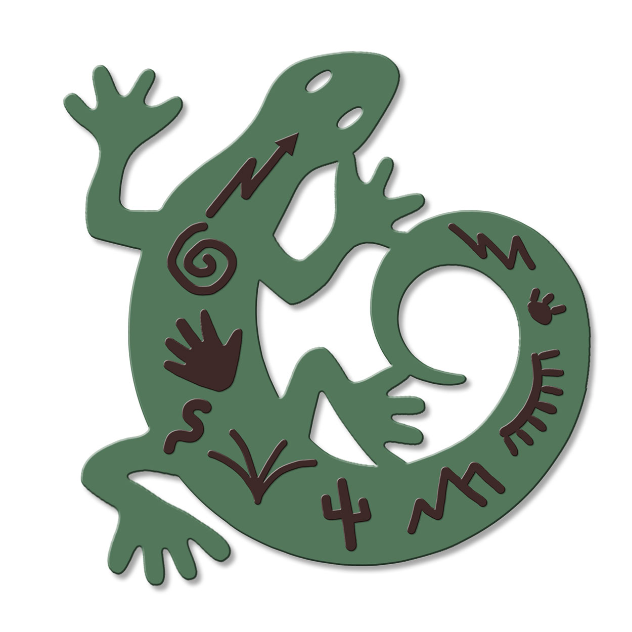 622013 - Gallery Collection 36in Green Gecko Tales Metal Wall Art